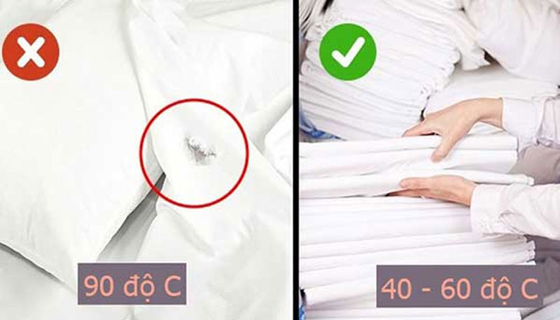 Chú ý nhiệt độ khi tẩy rửa