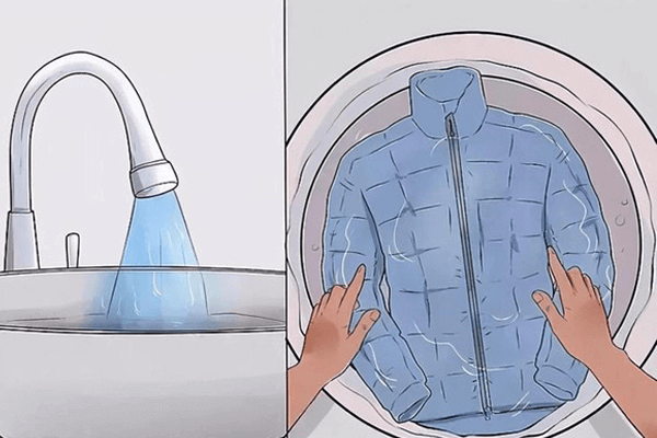 Ngâm áo trong hỗn hợp nước giặt