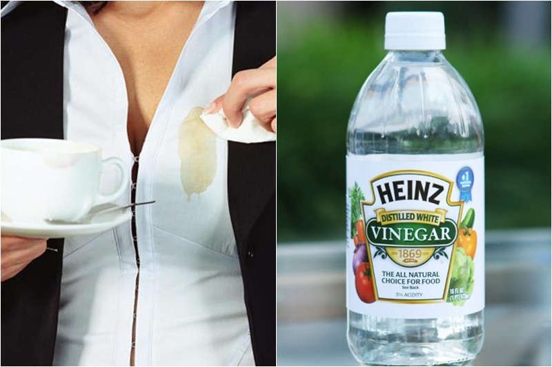 Giấm là chất tẩy áo đồng phục giúp trắng sạch như mới