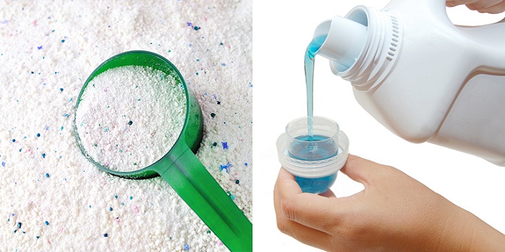 Nên sử dụng bột giặt hoặc nước giặt có chất tẩy nhẹ