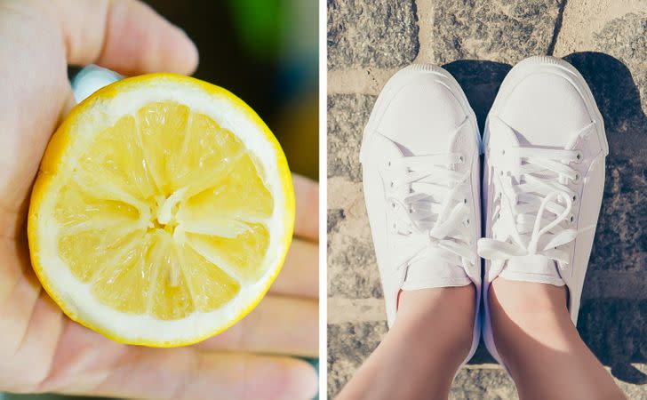 Chanh tươi là một cách tẩy trắng giày bị ố vàng cực kỳ hiệu quả